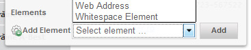 adaugarea elementelor in CMS Elements